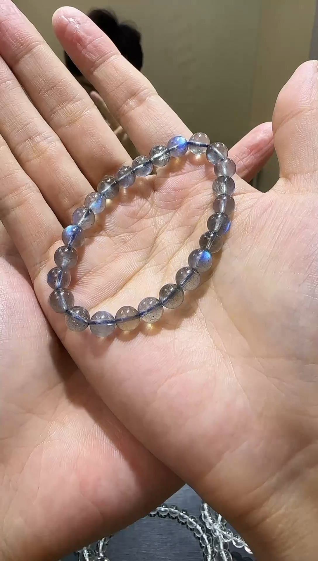 【闪购商品】拉长石手链未镶嵌灰月光7