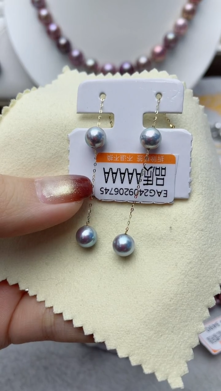 【闪购商品】海水珍珠耳饰18K金镶嵌W64