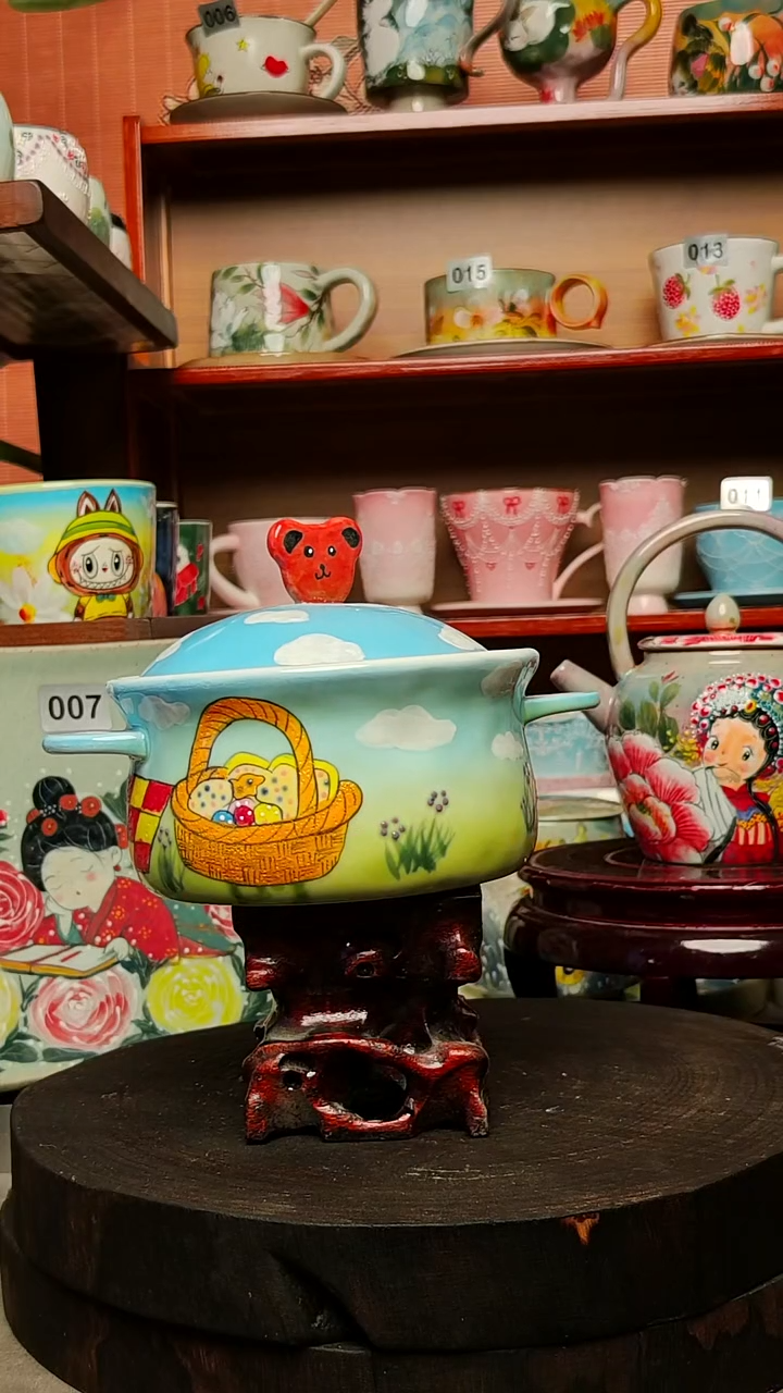 摆件陶景德镇手绘创意陶瓷有瑕