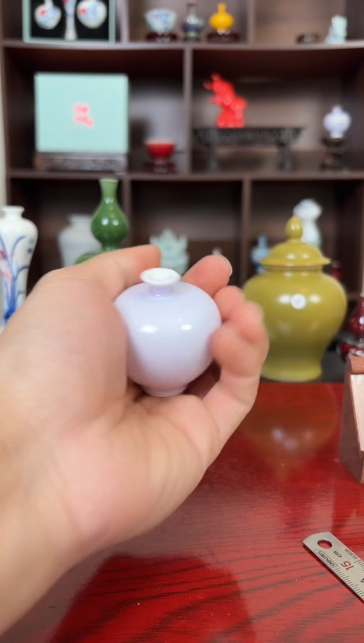 摆件瓷12.17晚微瑕小花瓶摆件迷你