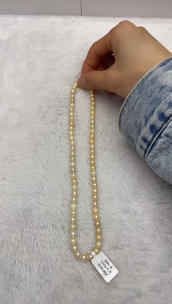 【闪购商品】海水珍珠颈饰未镶嵌AK羽皇金6-6.5mm（多样性发一）
