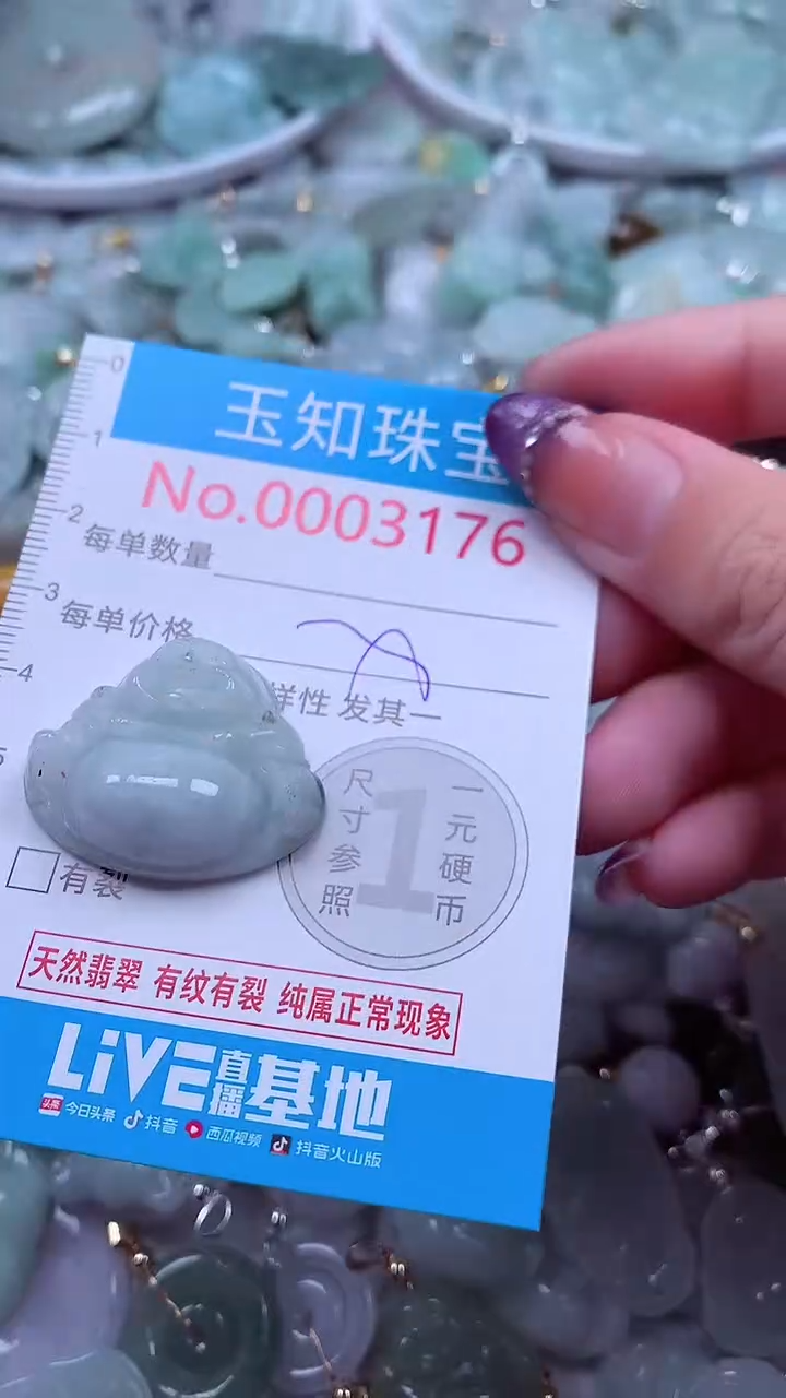 翡翠未镶嵌吊坠(不含链)3176