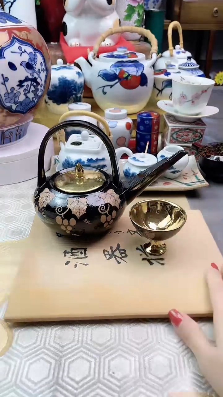 【闪购商品】盘日产描金挑子两件套