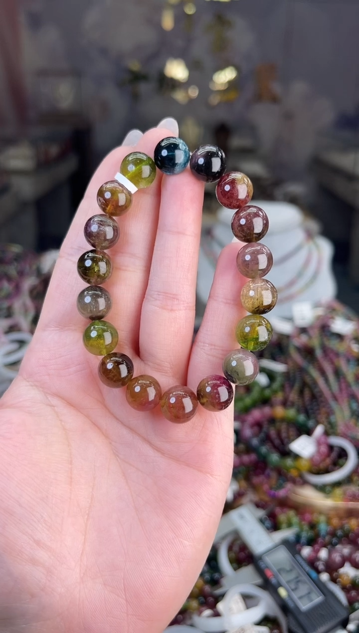 【闪购商品】/未镶嵌碧玺10mm+碧玺单圈多样性发货