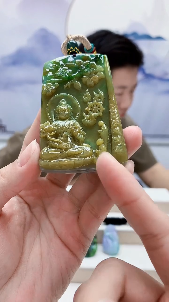 未镶嵌定制翡翠4917lr-毛货挂件32