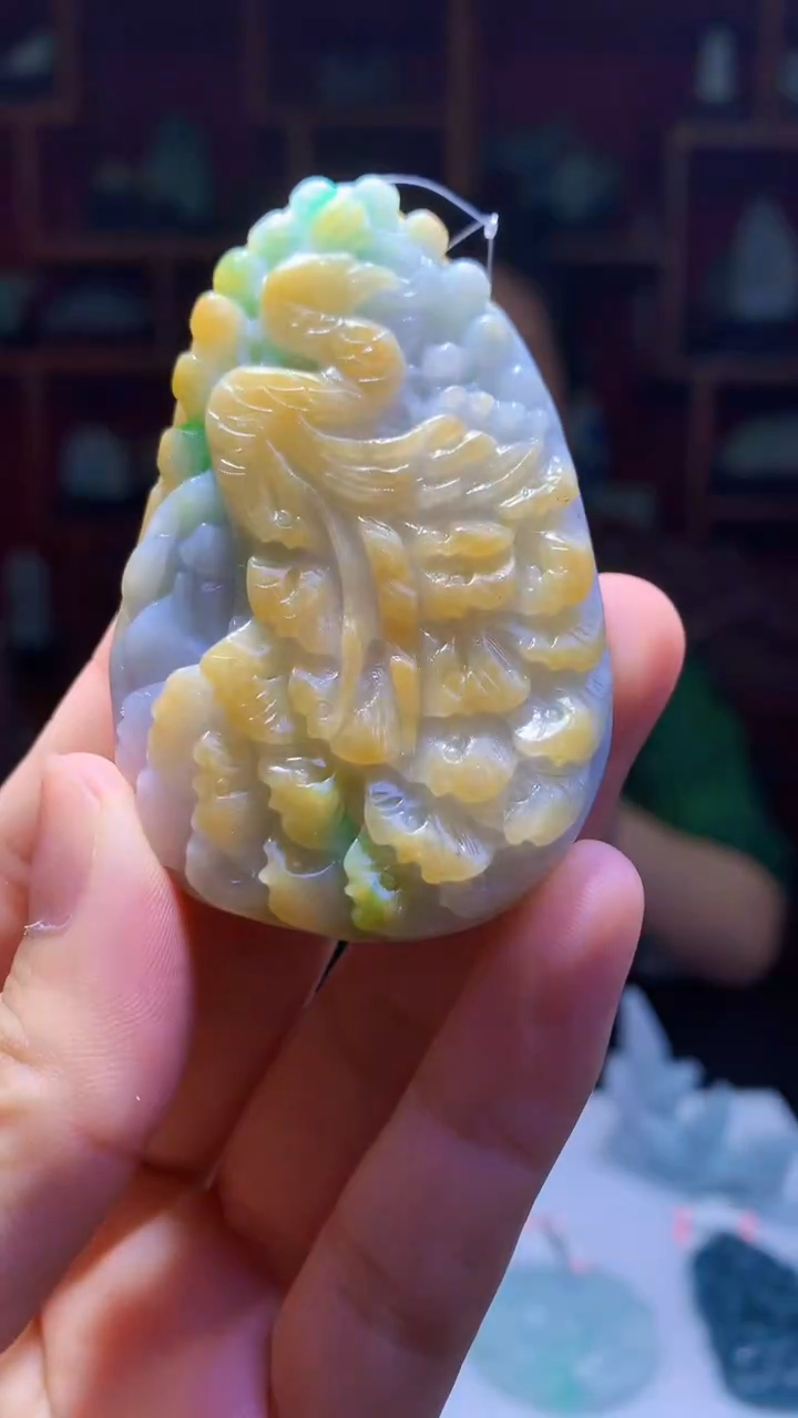 定制翡翠未镶嵌1095hm-毛货挂件10