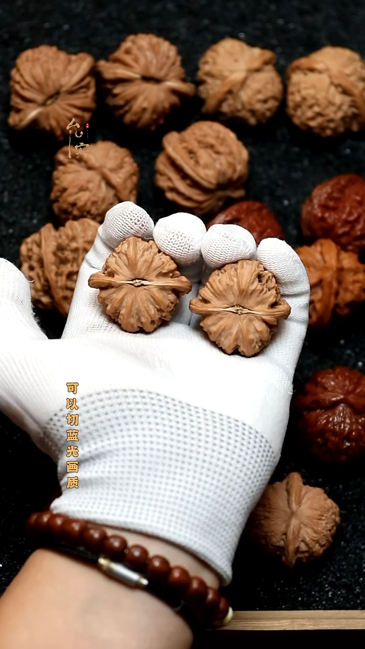 把件文玩核桃宸*白狮子