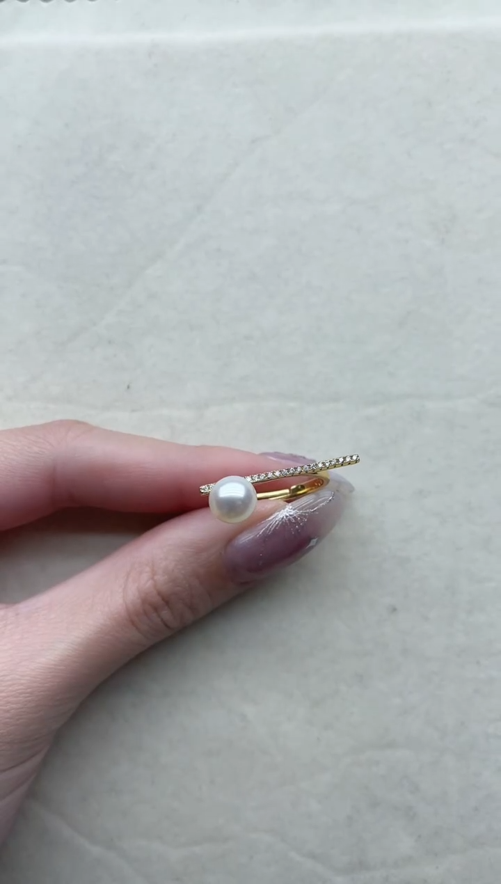 【闪购商品】海水珍珠戒指银S925镶嵌44