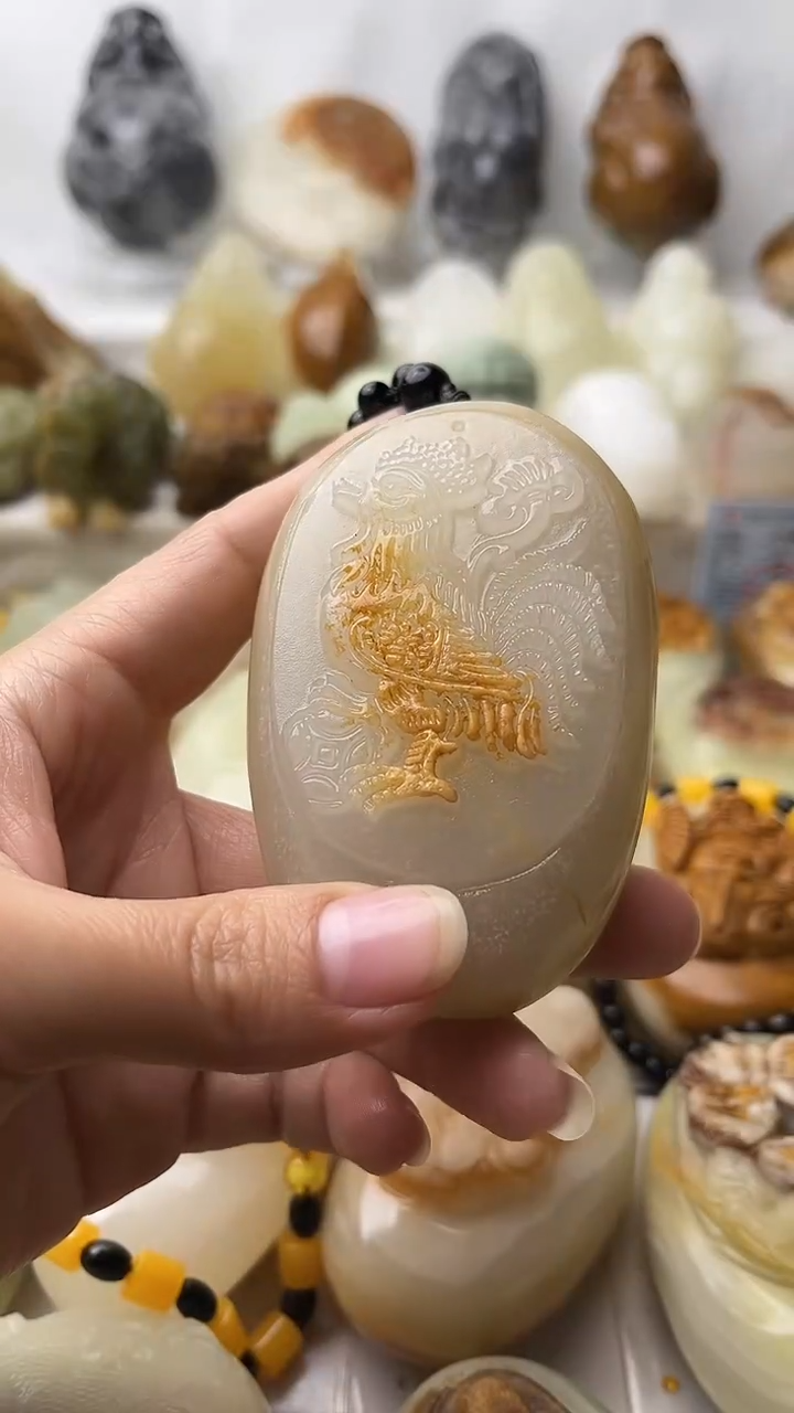 石材古青石棉纹正常不退换鸡