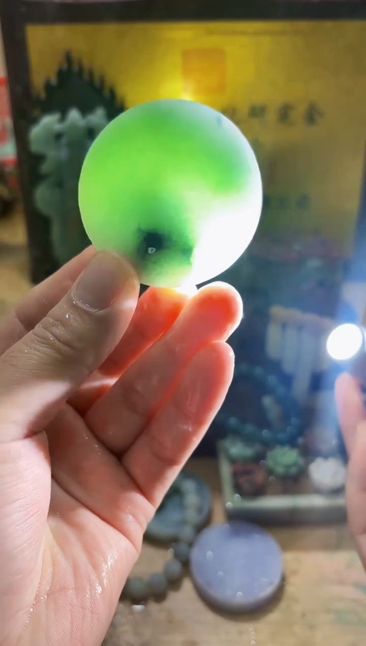 未镶嵌挂件翡翠A货常星7722