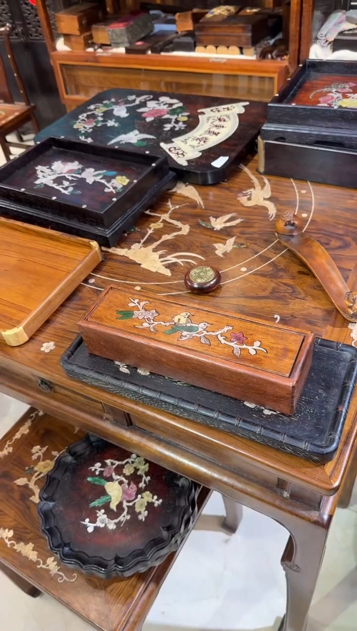 木木头款鸟踏花枝机关线香盒118...88888