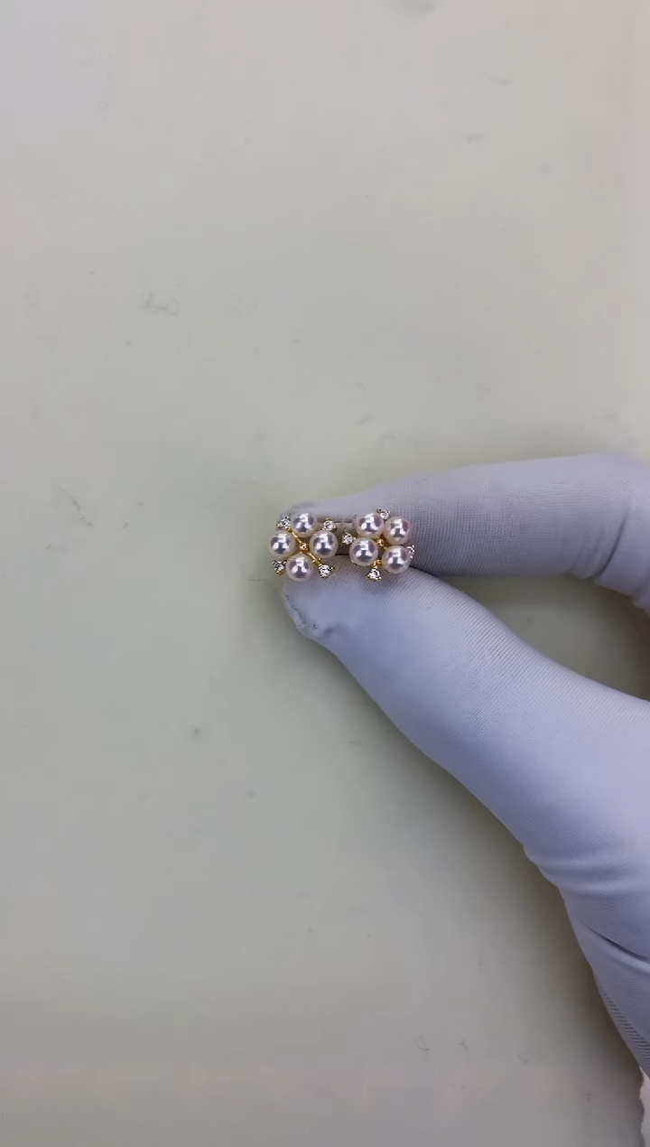 银S925镶嵌DA海水珍珠 GD228 耳钉 4