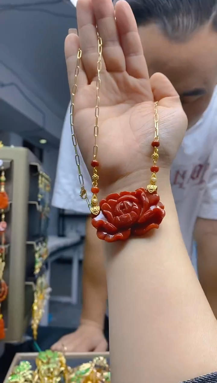 【闪购商品】翡翠耳饰合金0417翡翠锁骨链