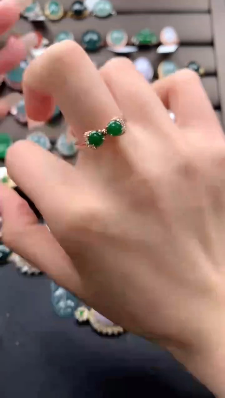 【闪购商品】翡翠戒指银S925镶嵌432434