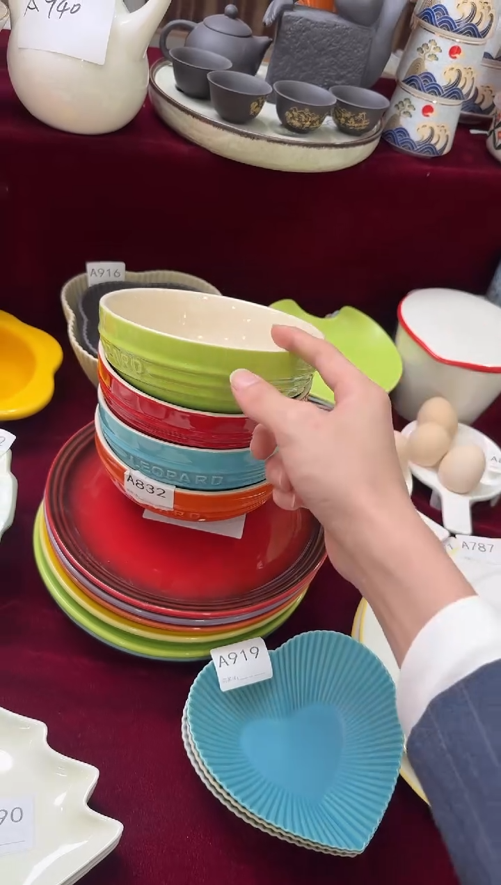 摆件陶A832-4个   库存微瑕陶瓷餐具