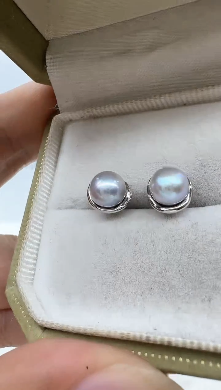 【闪购商品】海水珍珠耳饰银S925镶嵌非基地发货不带证书