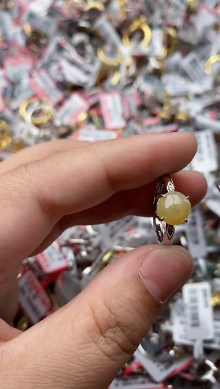 【闪购商品】翡翠戒指银S925镶嵌66666---6