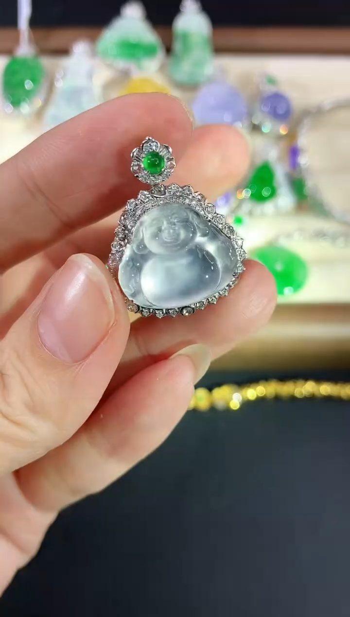 吊坠(不含链)18K金镶嵌翡翠281|26800