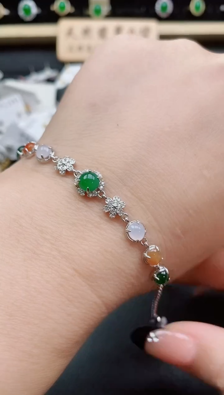 银S925镶嵌戒指翡翠1