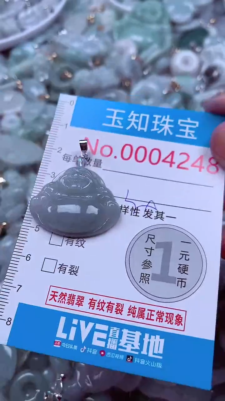 吊坠(不含链)未镶嵌翡翠4248