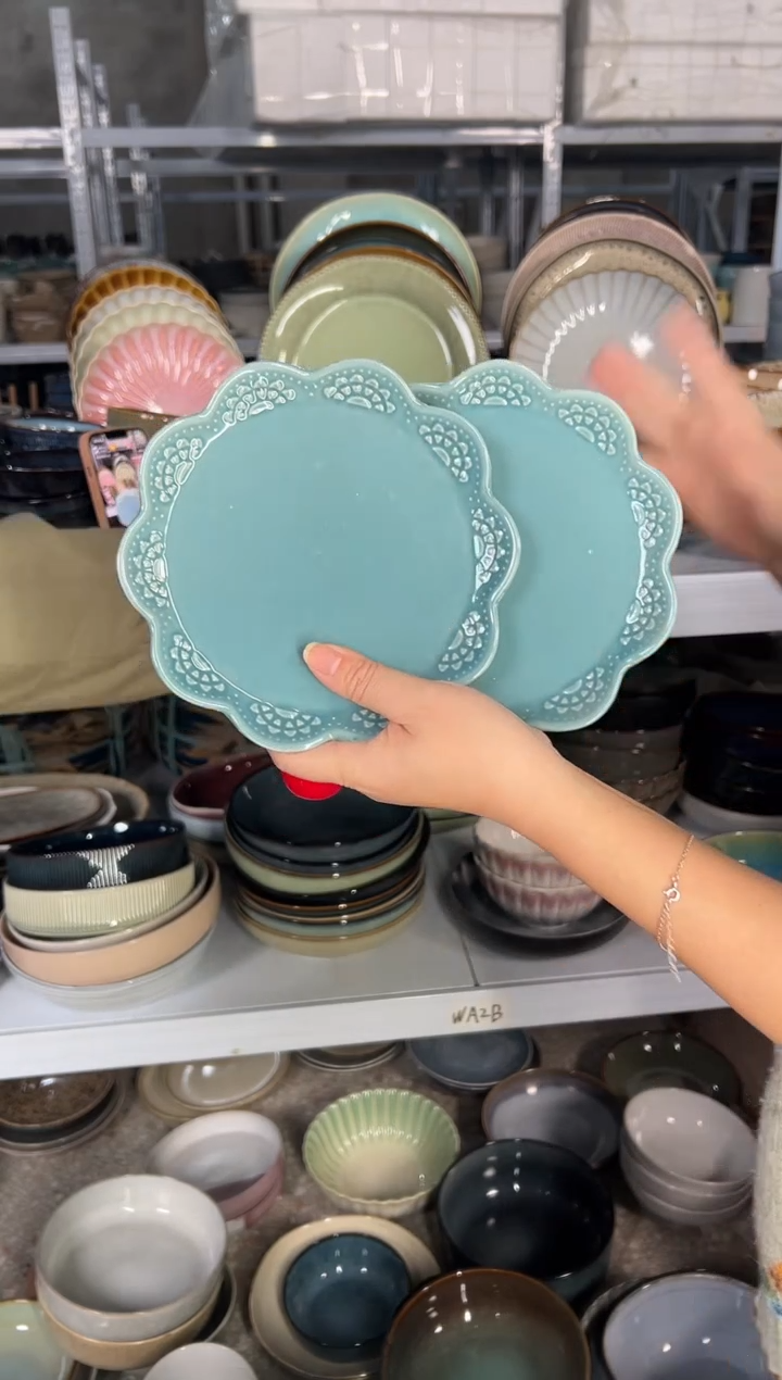 陶瓷外贸尾货瑕疵满20包邮X2碟子