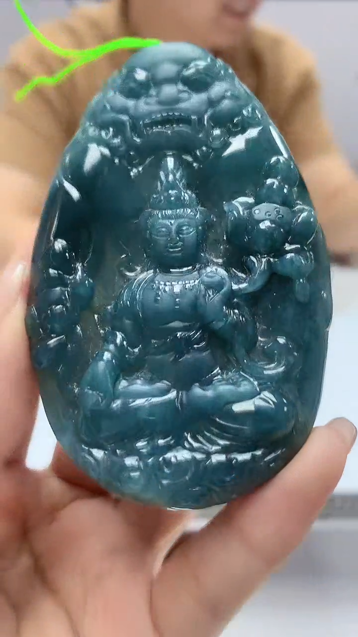 【闪购商品】定制翡翠未镶嵌4917kk-毛货挂件68