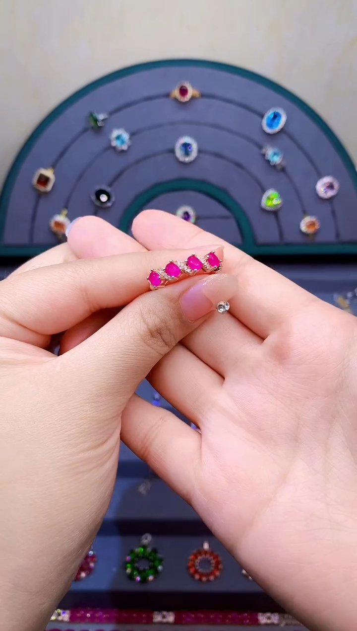 【闪购商品】红宝石戒指银S925镶嵌65222