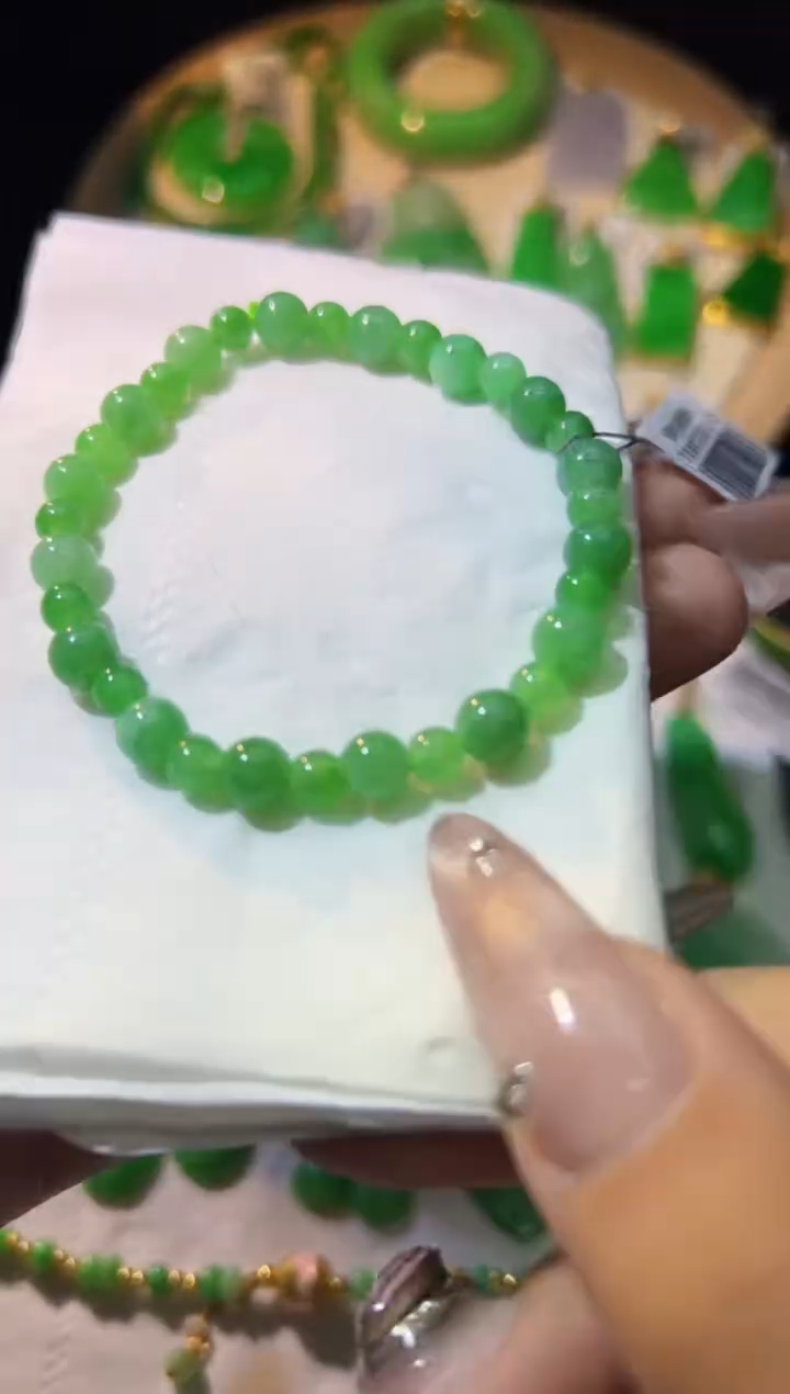 【闪购商品】翡翠手串未镶嵌Y缅料A货/支持复检/一件