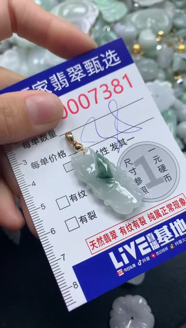 吊坠(不含链)未镶嵌翡翠7381