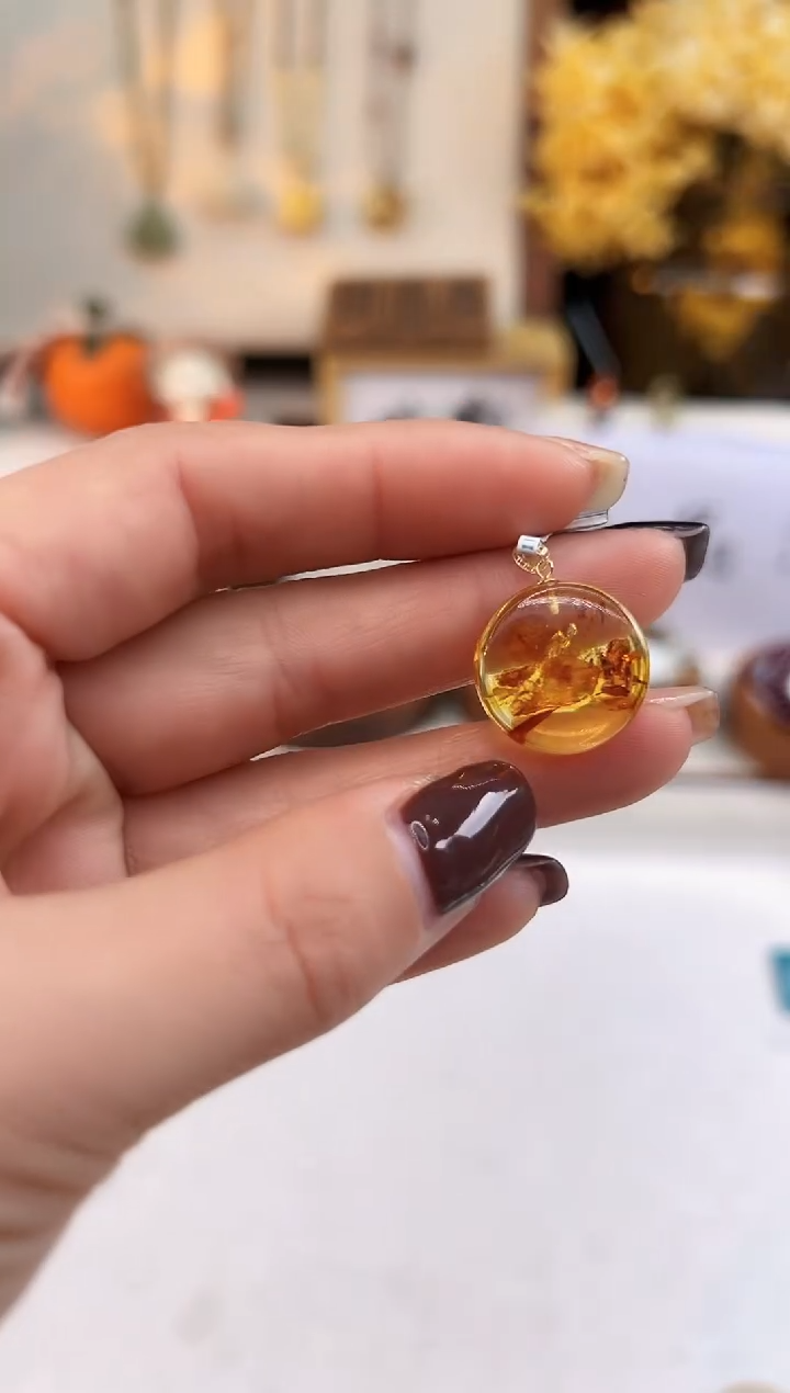 【闪购商品】琥珀吊坠18K金镶嵌@@I021J016528