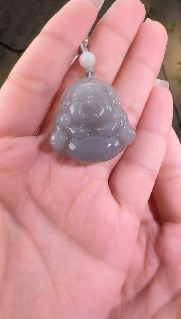 和田玉未镶嵌颈饰佛公 