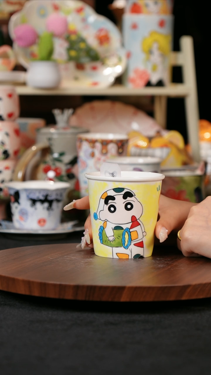 【闪购商品】景德镇手工手绘高温釉下彩陶瓷杯