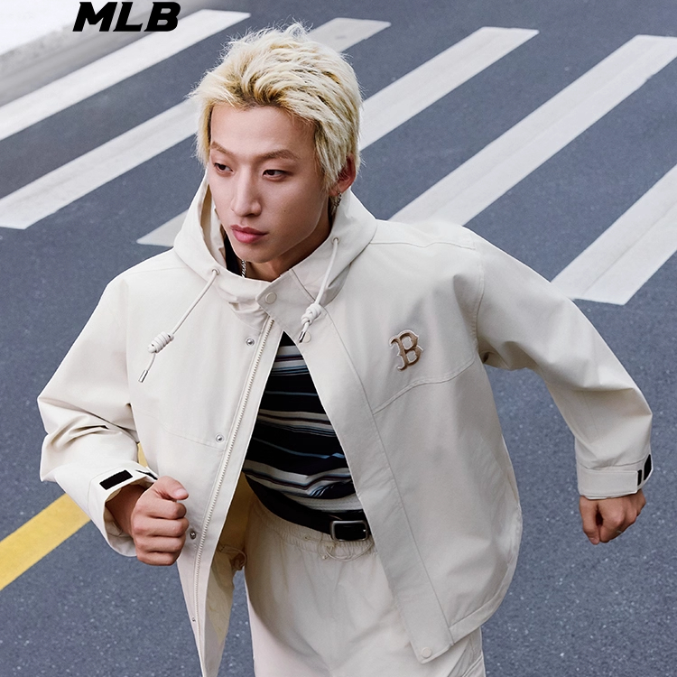 MLB官方虞书欣同款男女情侣防泼水流光风外套25秋季新款3AWJB0154