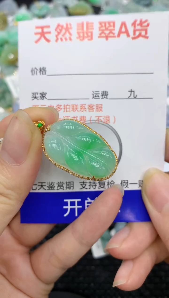 【闪购商品】翡翠颈饰18K金镶嵌8888888888