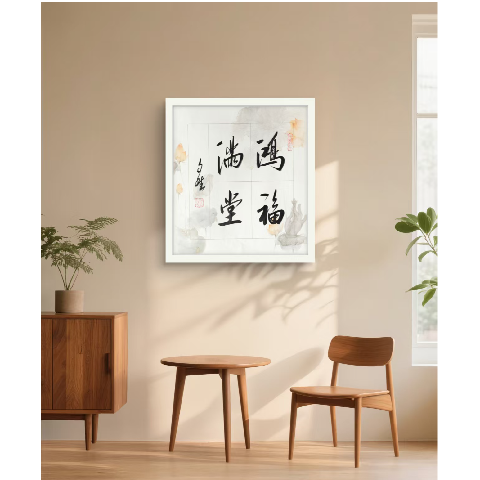 鸿福满堂-赵文斌-书法-1平尺  