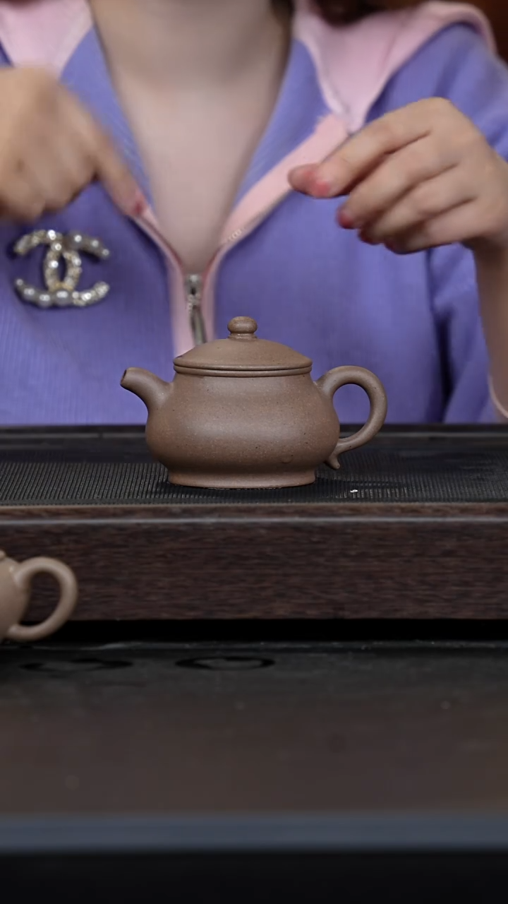 【闪购商品】紫砂茶壶鲨皮青潘壶