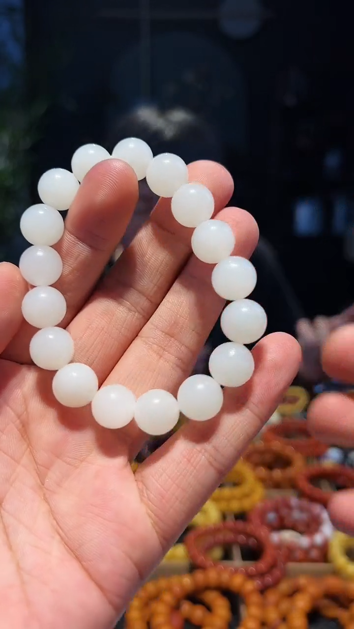 【闪购商品】和田玉手串未镶嵌12+单圈-95