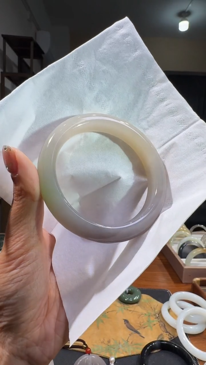 【闪购商品】和田玉220未镶嵌1.12张理恒59圈