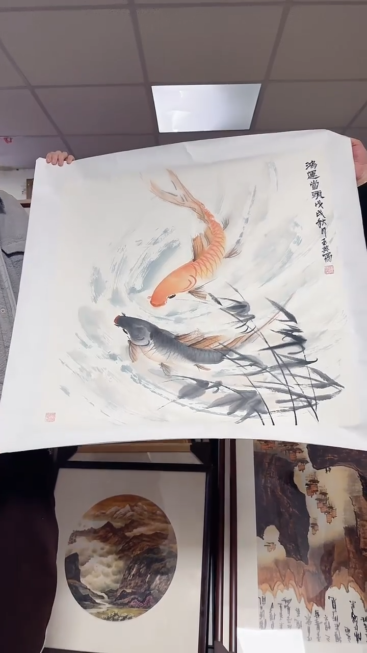 国画库房放漏国画实物以图片为准