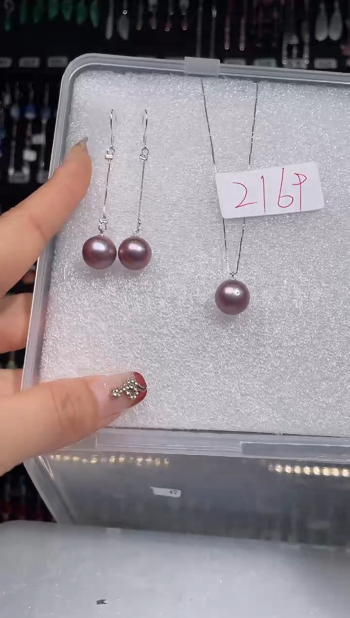 【闪购商品】紫晶耳饰银S925镶嵌喜欢拍