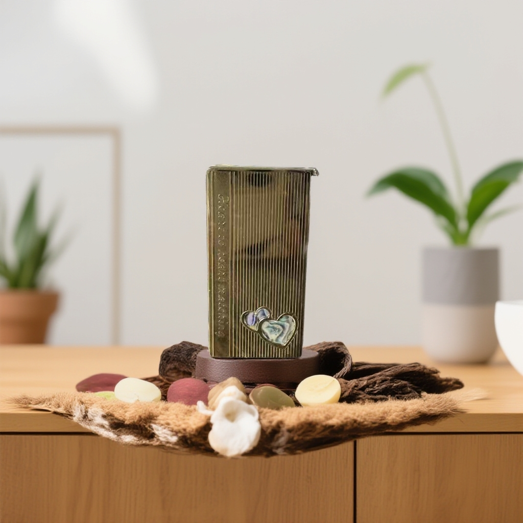 IP金升降磕头双心彩贝砂轮打火机【全新机无煤-油】