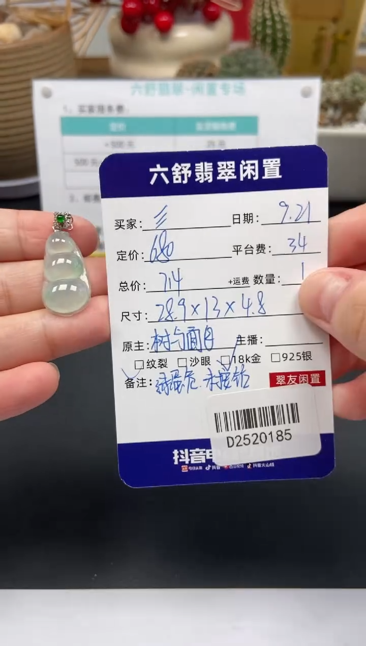 颈饰未镶嵌翡翠?**。D2520185