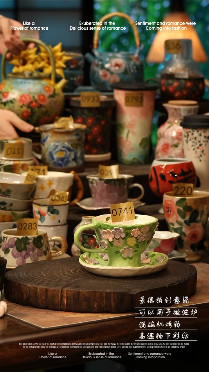 陶瓷景德镇高温釉下彩手工手绘款式@A0741@