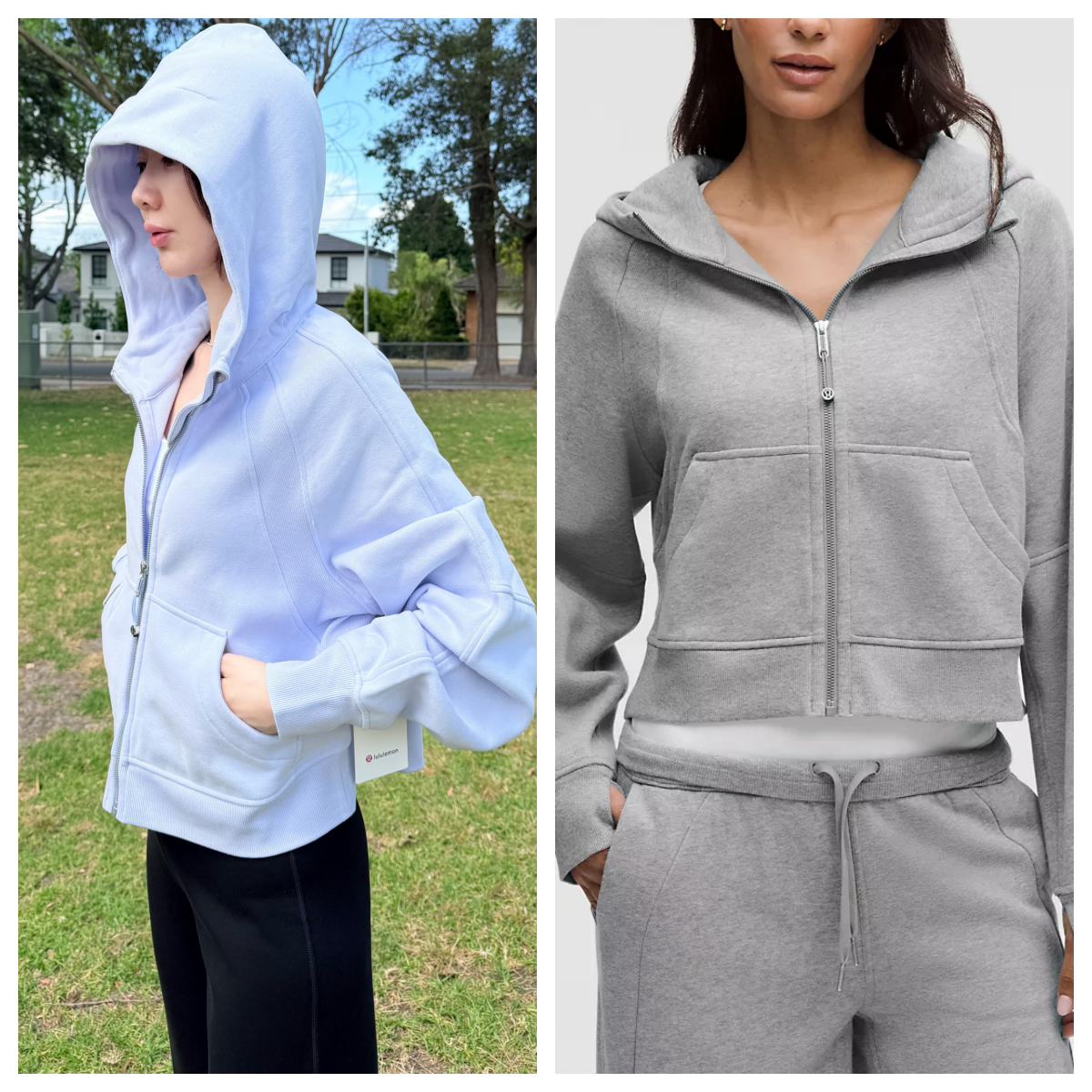 lululemon加拿大直邮全拉链宽松带帽加绒卫衣Scuba