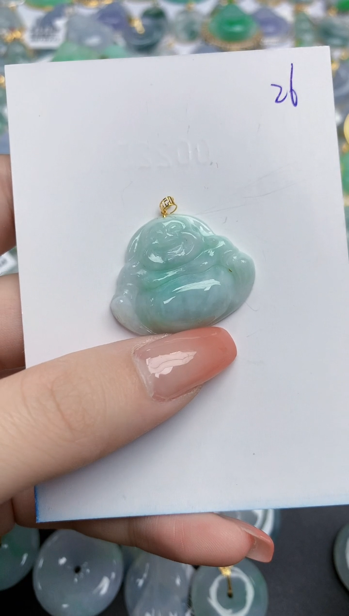 【闪购商品】翡翠颈饰18K金镶嵌天然缅甸翡翠A货