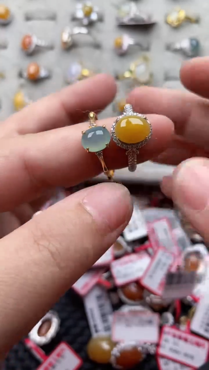 【闪购商品】翡翠戒指银S925镶嵌55555---4