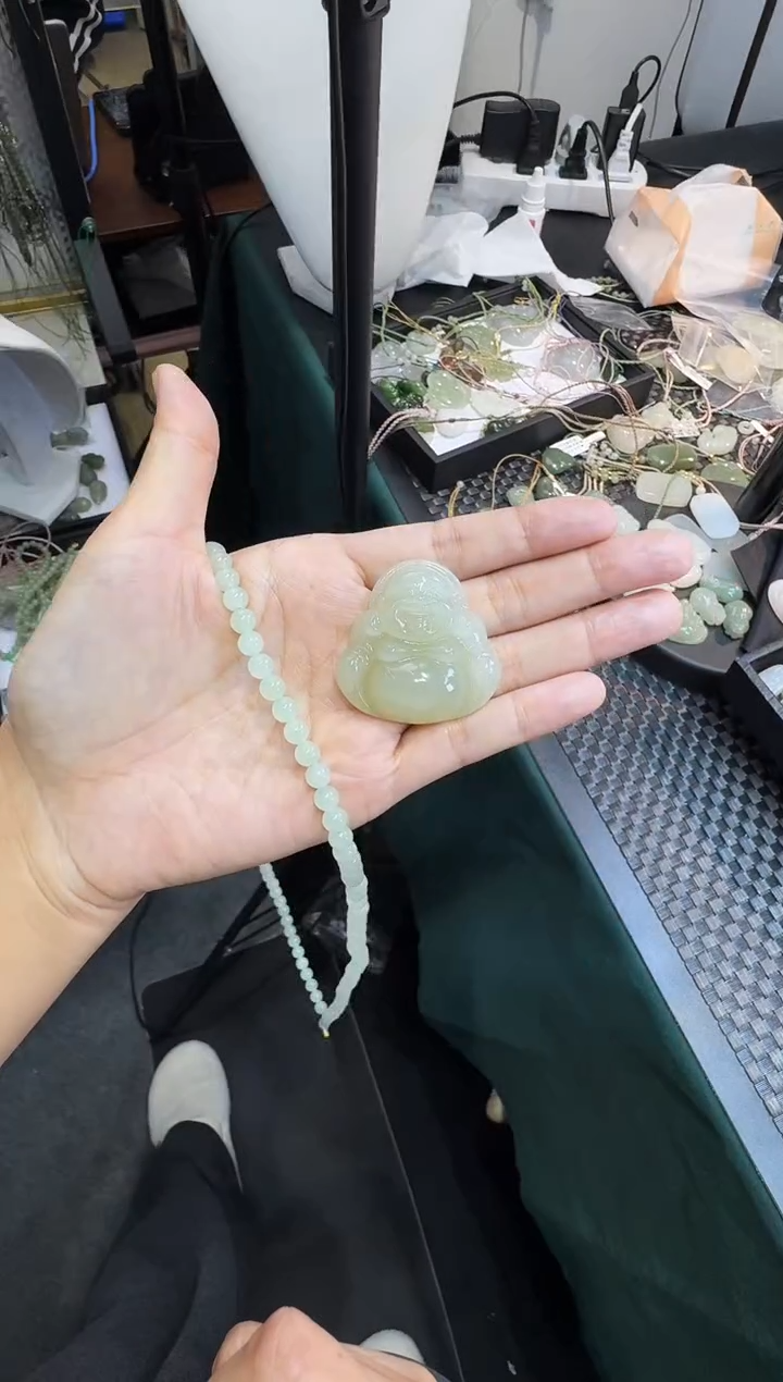 【闪购商品】和田玉颈饰未镶嵌40高冰佛公