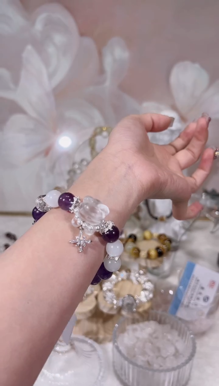 【闪购商品】水晶手链未镶嵌天然水晶默认微瑕 多样性发货发其一