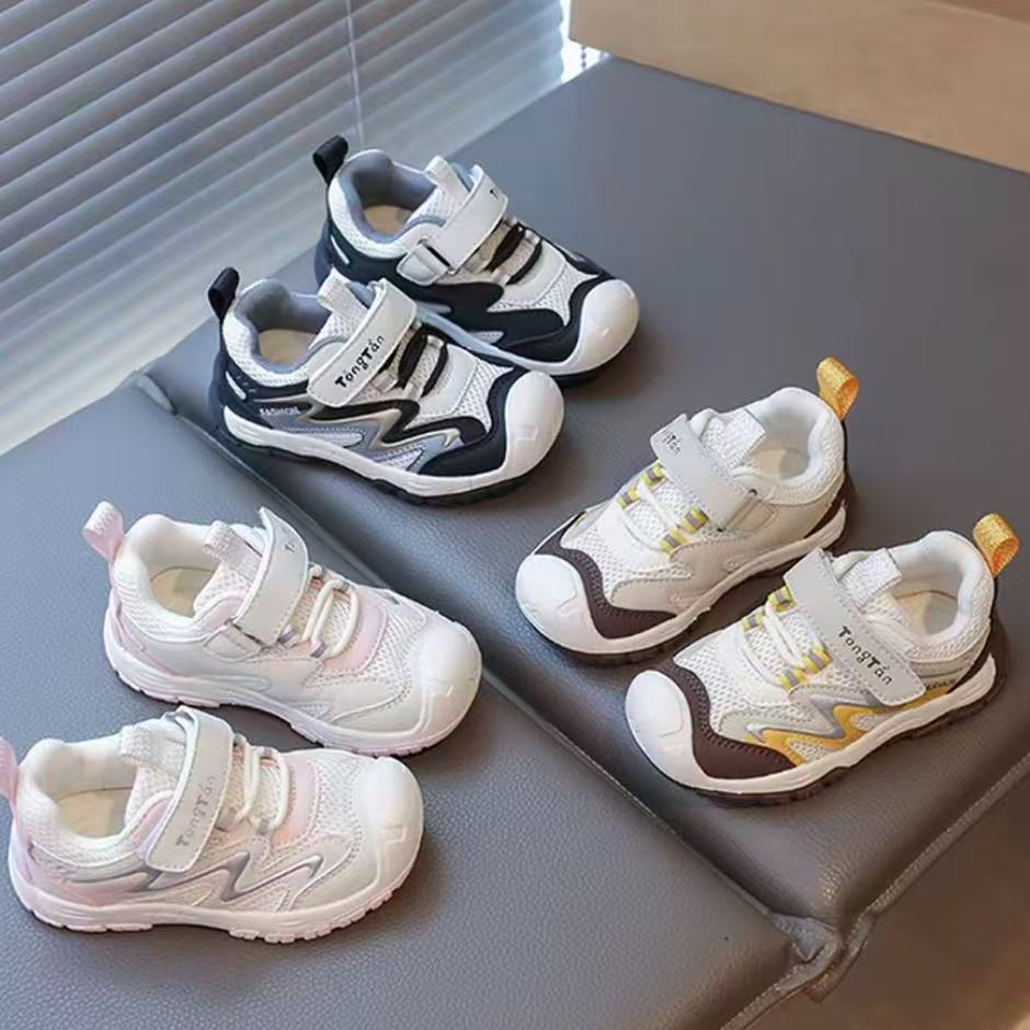 扣号软底软面学步机能运动童鞋