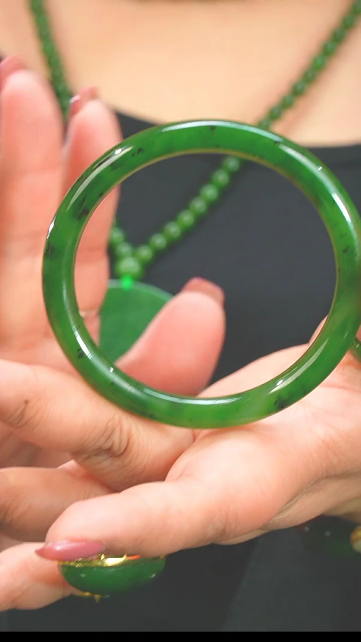 【闪购商品】和田玉（碧玉）59.5手镯未镶嵌8